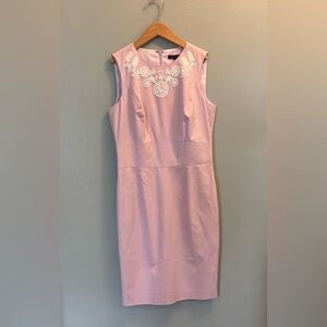 Brooks Brothers Midi Dress with White Embroidery